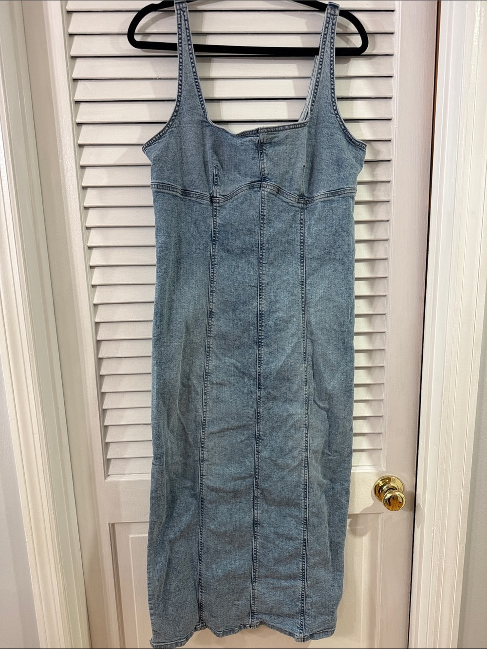 Women's Denim Bodycon Dress - Light Blue